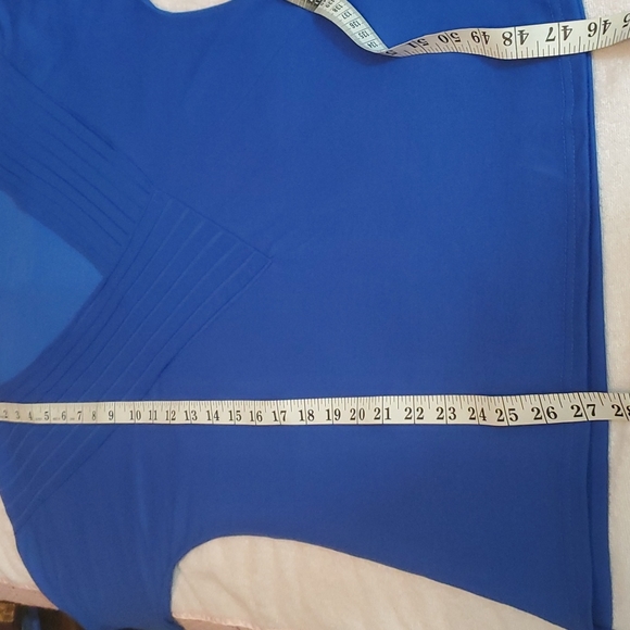 Women's Outdoor Casual Solid Blue V-Neck Long Sleeve Top-EUC-Sz XL - Picture 13 of 13